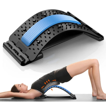 Back Stretcher for Back Pain Relief, Multi-Level Back Cracker Board, Lumbar Support for Herniated Disc & Muscle Relax