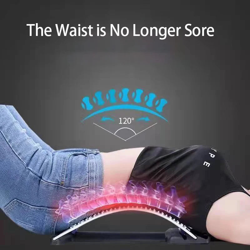 Back Stretcher for Back Pain Relief, Multi-Level Back Cracker Board, Lumbar Support for Herniated Disc & Muscle Relax