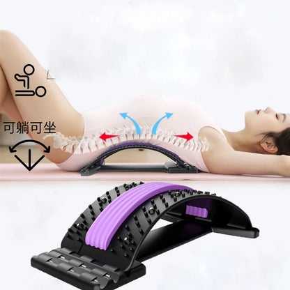 Back Stretcher for Back Pain Relief, Multi-Level Back Cracker Board, Lumbar Support for Herniated Disc & Muscle Relax
