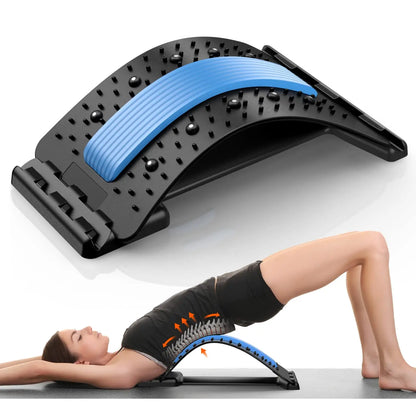 Back Stretcher for Back Pain Relief, Multi-Level Back Cracker Board, Lumbar Support for Herniated Disc & Muscle Relax